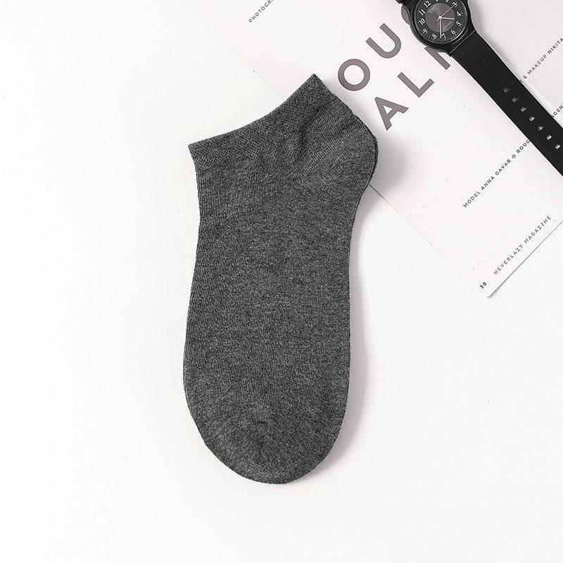 Solid Color Breathable Ankle Socks - Mubimart