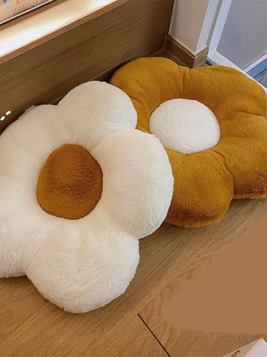 Fluffy Flower Seat Cushion Butt Cushion Sofa Bay Window Bedroom Floor Chair Throw Pillow Office Chair Cushion Back Against - Mubimart