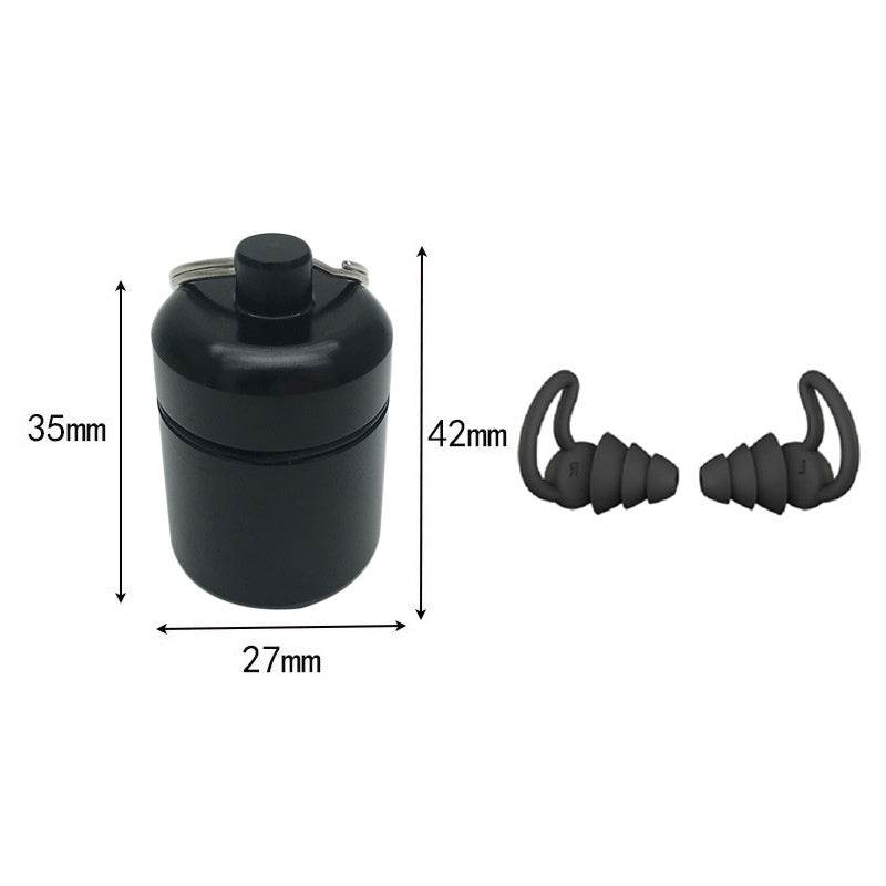 Noise-reduction Ear Plugs Aluminum Box Nano Silicone Soundproof Earplugs Sleep Soundproof Waterproof Earplug - Mubimart