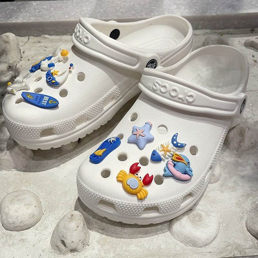 Simple Cartoon Ocean Clogs Accessories - Mubimart
