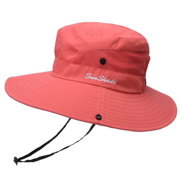 Unisex Summer Foldable Sun Fisherman Hat Men Women Wide Brim Casual Outdoor Travel Beach Sunscreen UV Protection Sun Hats - Mubimart