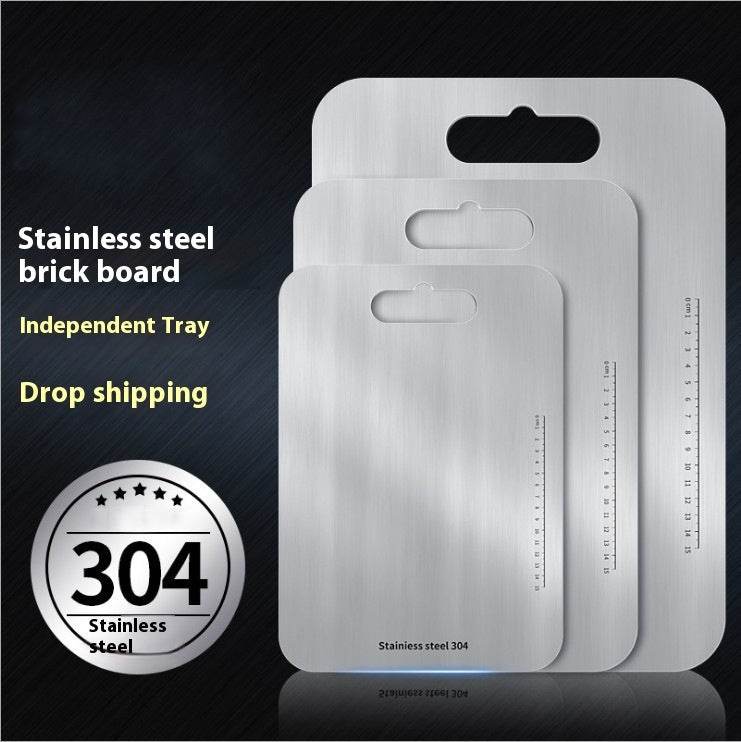 Household Stainless Steel Cutting Board Cut Vegetables - Mubimart