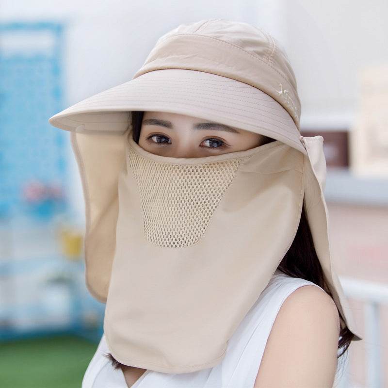 Summer Women's Hats Korean Version Of The Tide Sun Hats Big Rim Bike Sun Hats Sun Hats Face UV Protection Hats - Mubimart