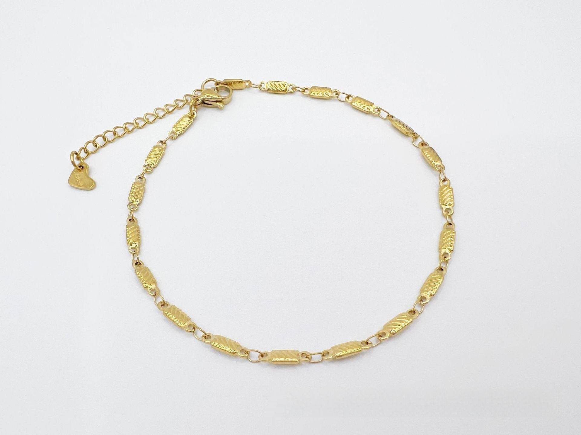 Simple Niche European And American Style Stainless Steel Anklets - Mubimart