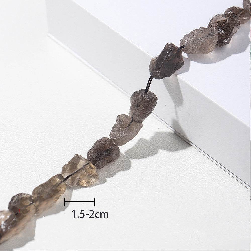Natural Crystal Raw Unpolished Gemstone Ornaments Bracelet Loose Beads - Mubimart
