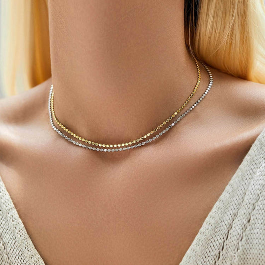 S925 Sterling Silver Minority Simple Choker Choker Women - Mubimart