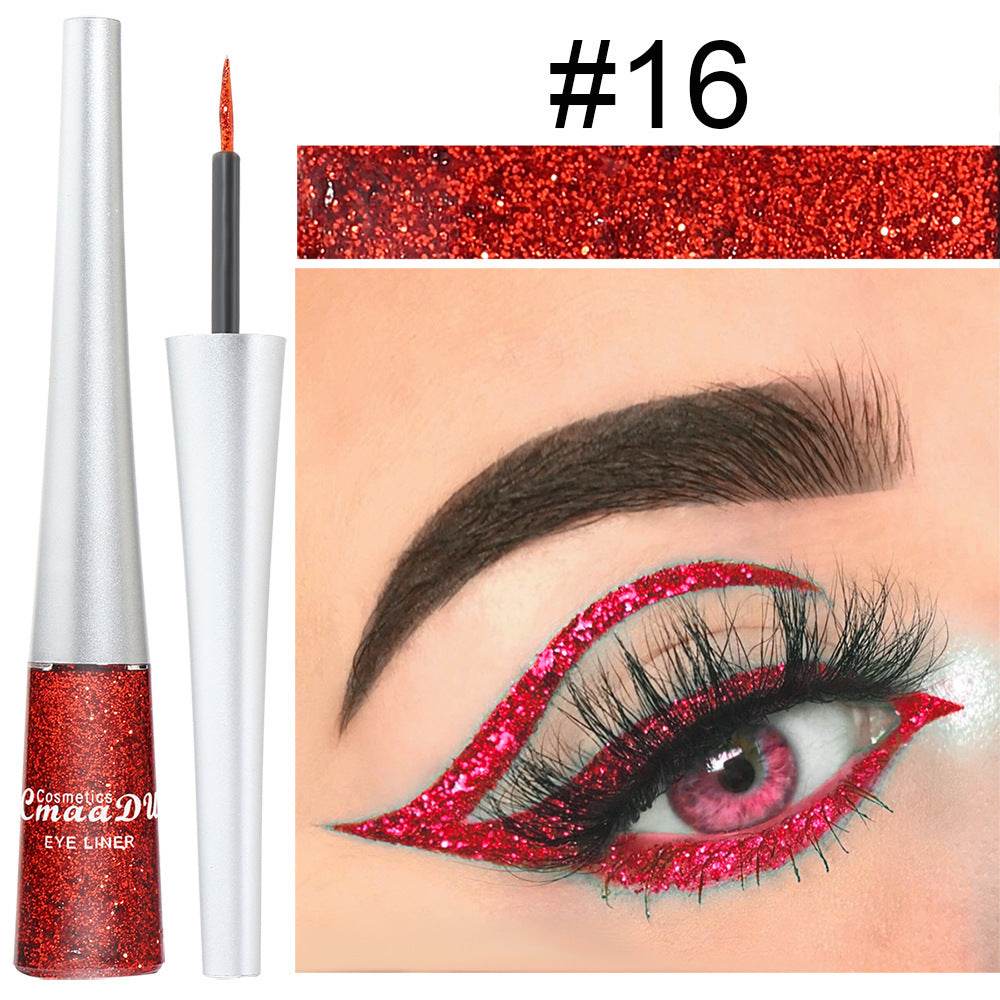 Creative Multicolor Glitter Powder Liquid Eyeliner - Mubimart