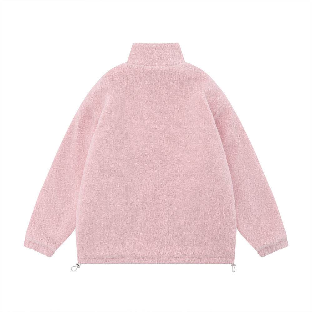 Butterfly Print Lamb Wool Sweatshirt Men - Mubimart