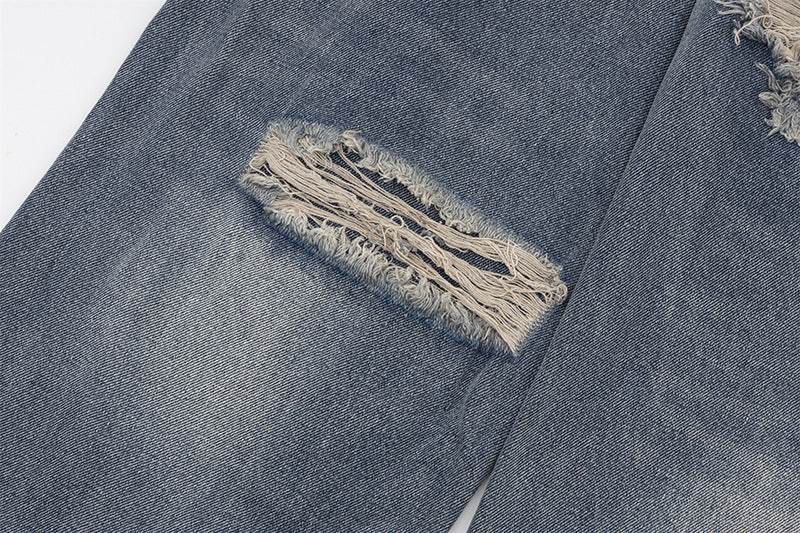 Ripped Jeans Women Loose Straight Wide Leg Oversized Trousers - Mubimart