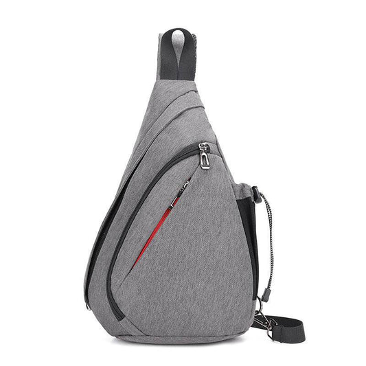 New mens close-fitting simple chest bag, leisure sports digital storage bag, multi-function messenger bag, one dropshipping - Mubimart