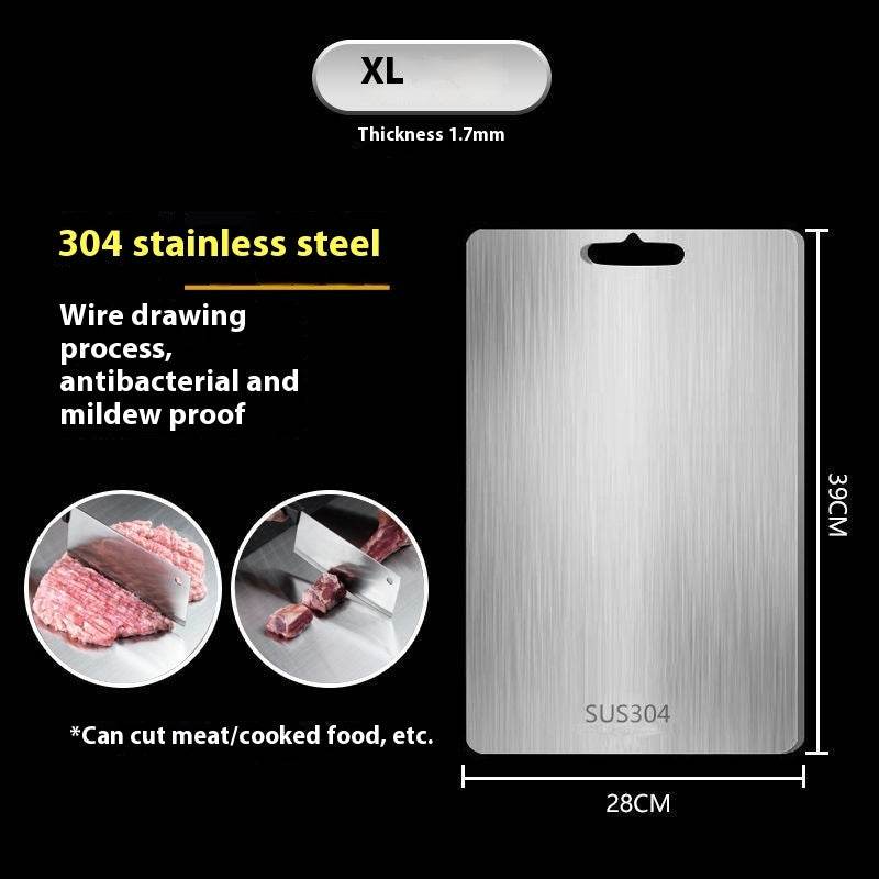 Thick Double-sided 304 Stainless Steel Cutting Board - Mubimart