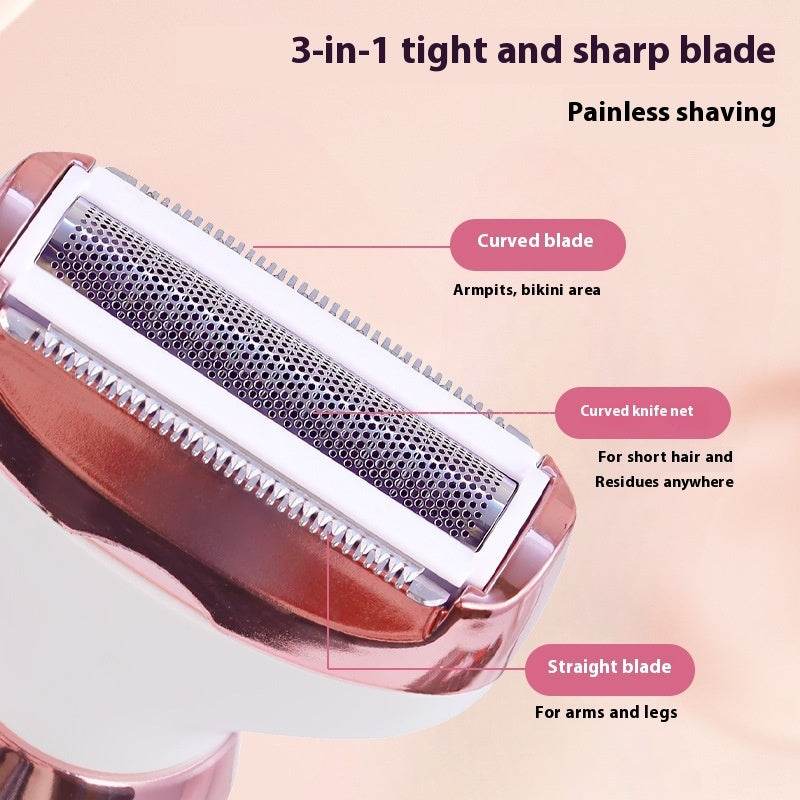 Five-in-one Lady Shaver Electric Women's Private Part Shaver Hair Trimmer Hair Removal Device - Mubimart