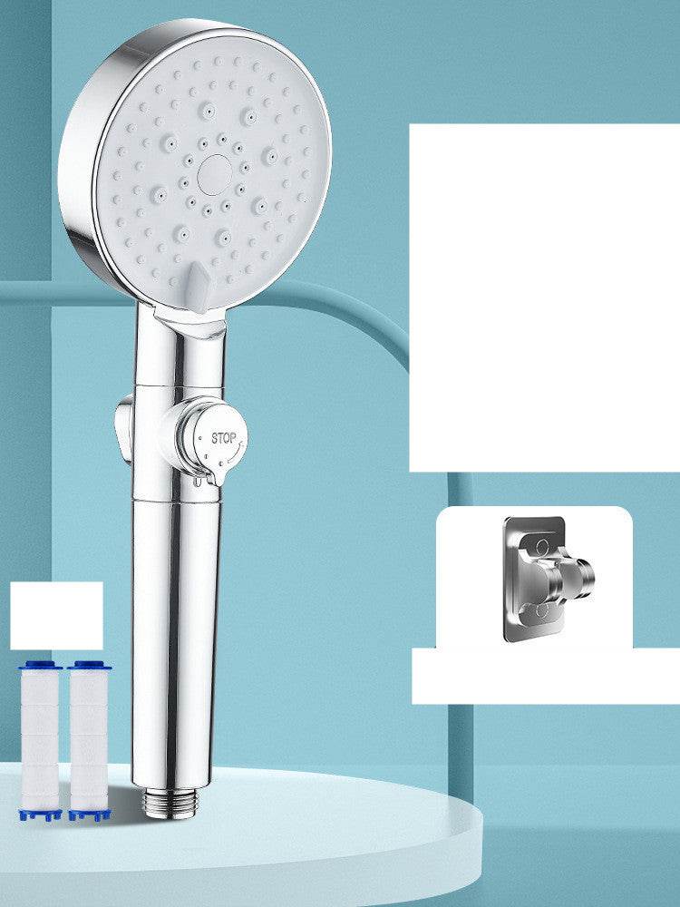 Shower Nozzle Booster Pressurized Set Bath Shower Shower Head - Mubimart
