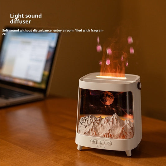 3D Starry Sky Flame Aromatherapy Machine Desktop Home Humidifier