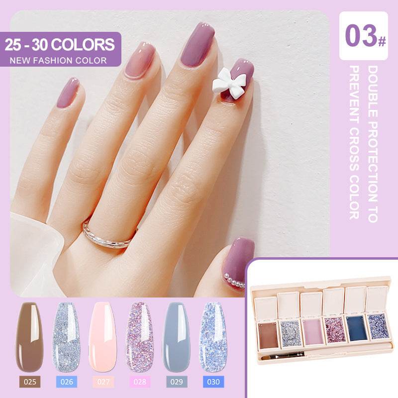 Cream Nail Polish Eye Shadow Bag - Mubimart