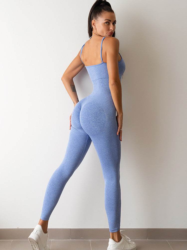 Womens Sexy Unitard One Piece Jumpsuit Spaghetti Strap Tummy Control Rompers Sleeveless Bodysuits Outfits - Mubimart