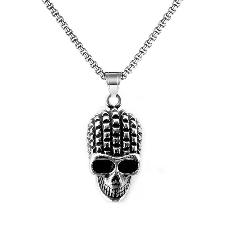Stainless Steel Skull Necklace For Men - Mubimart