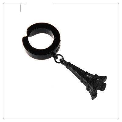 Tassel Black Earrings Without Pierced Cross Wolf Men And Women Tide Earrings - Mubimart
