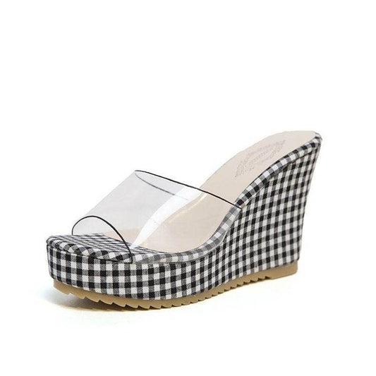 Fashion Ladies Platform Sandals With Wedge Heels - Mubimart