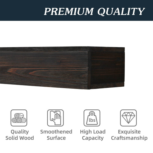 Rustic Wood Mantels, Wall Mounted And Floating Shelves For Home Decor - Mubimart