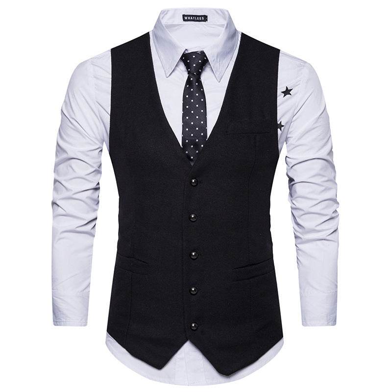 Men's British Slim Suit Professional Vest - Mubimart