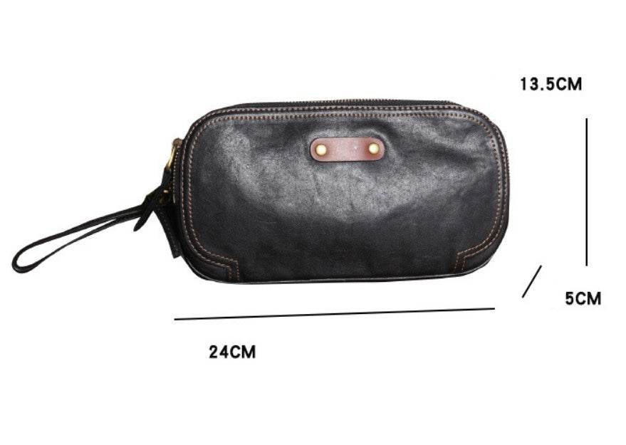 Men's Multi-functional Small Bag Cowhide Fanny Pack One Shoulder Cross-body - Mubimart
