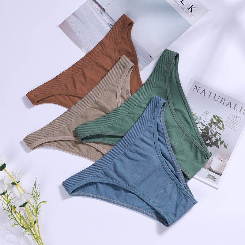 Women Panties Seamless Briefs Female Underwear Low Rise Unde - Mubimart