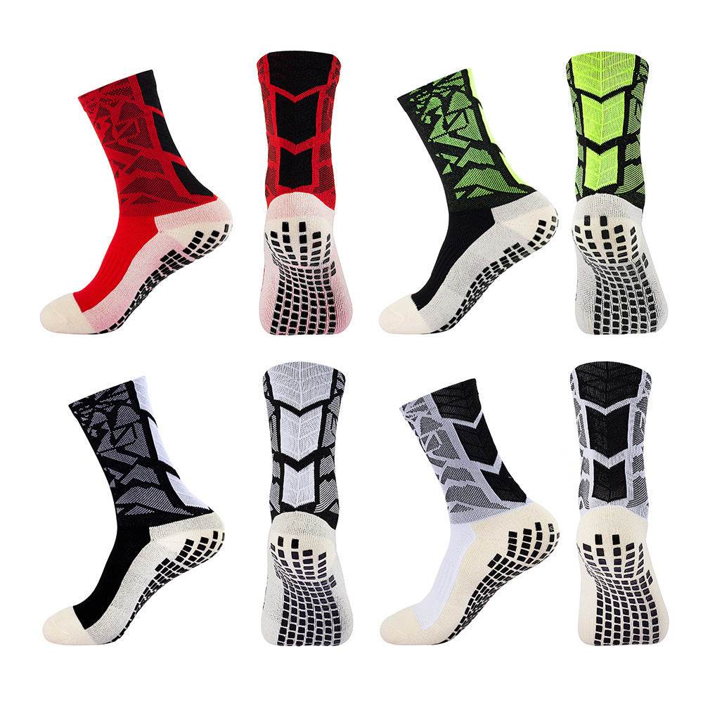 Medium Tube Professional Thickened Glue Non-slip Football Athletic Socks - Mubimart