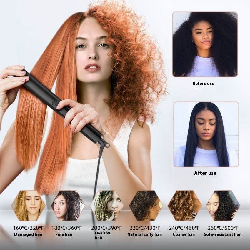 Hair Straightener Anion Hair Straighter Hair Curler - Mubimart