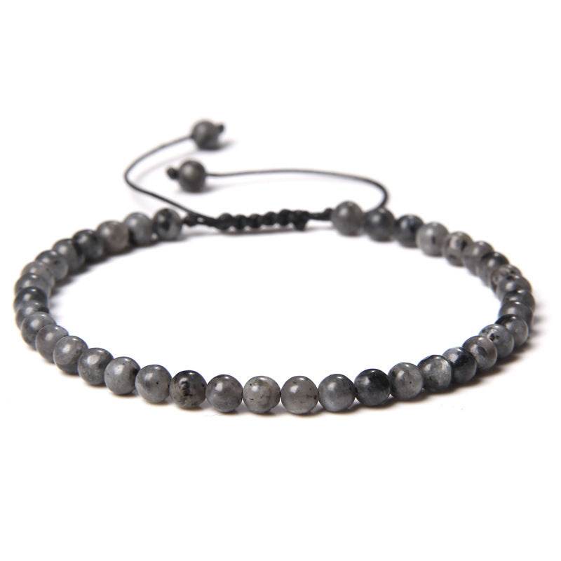 Adjustable Natural Raw Gemstone Beading Bracelet - Mubimart