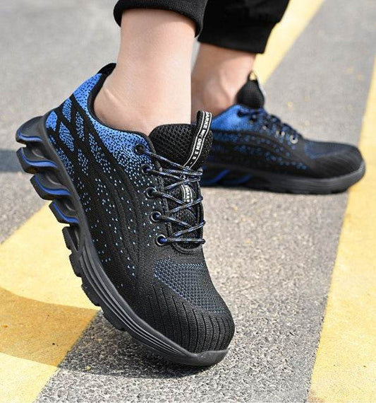 Men Sneakers Indestructible Steel Toe Work Shoes Comfortable Puncture Proof Shoes - Mubimart
