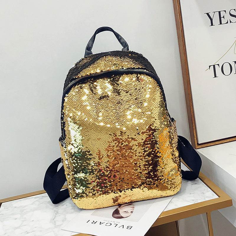 New Sequined Backpack Women Korean Version - Mubimart