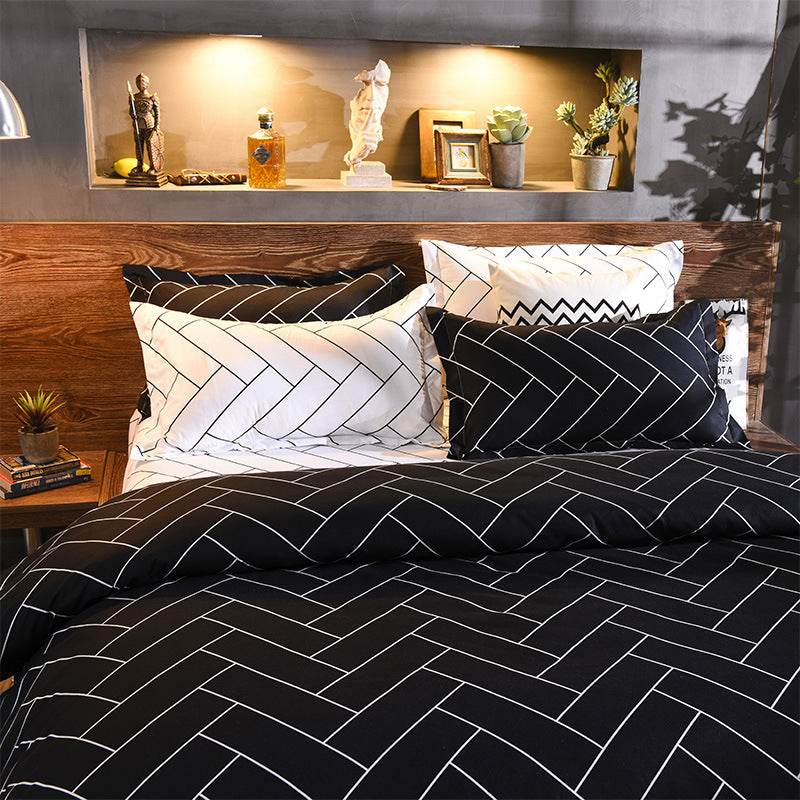 Three-Piece Set One Quilt Cover Two Pillowcases - Mubimart