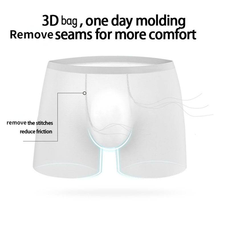 Mens Boxers Shorts Ice Silk Men Panties Seamless Sexy Underwear Man Underpants Pants Male Sexy Briefs Boxershorts Men - Mubimart