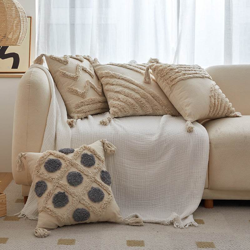 Plush Tassels And Quiet Bohemian Style Pillowcases - Mubimart