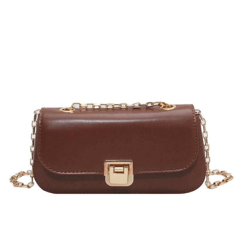 Textured Small Bag Women All-match Chain Shoulder Bag - Mubimart