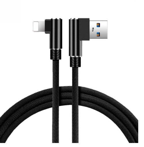Double Elbow Fast Charging Mobile Phone Data Cable Mobile Game Charging Cable - Mubimart