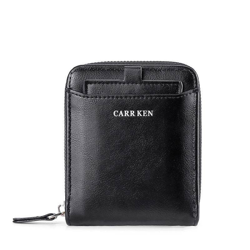 Men's Short Casual Fashion Zipper Wallet - Mubimart