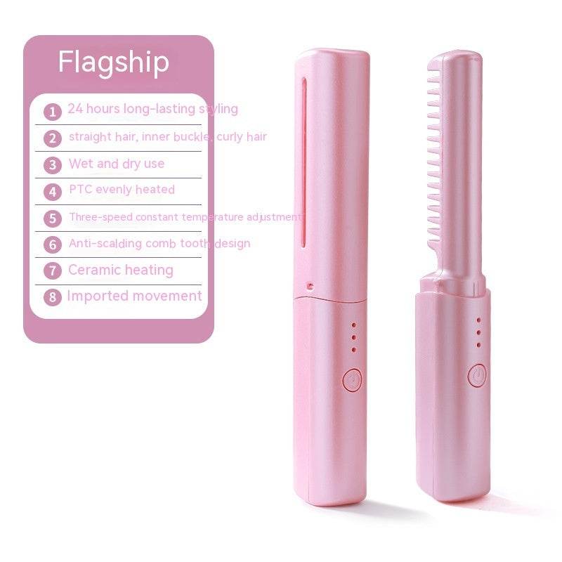 Mini Rechargeable Portable Hair Straightener - Mubimart