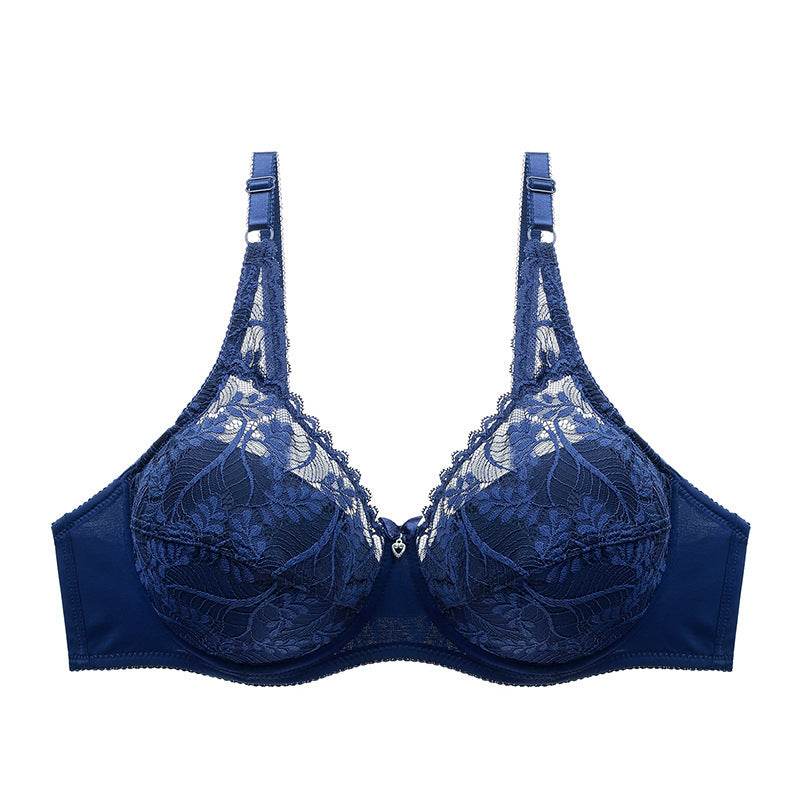 Plus Size Ultra-thin Mold Cup Cotton Bra - Mubimart