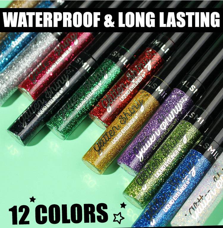 Quick Drying 12 Color Eyeliner Liquid - Mubimart