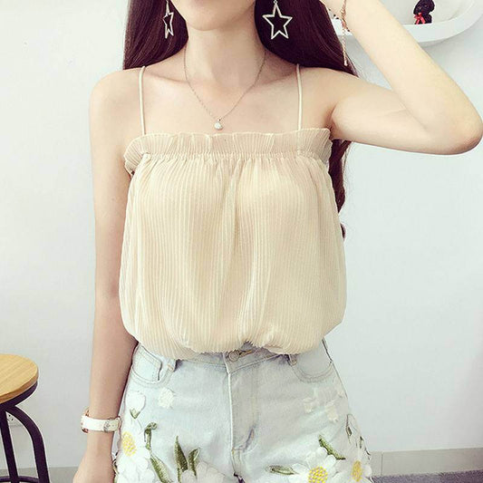 Women's Loose Summer Sleeveless Camisole Top - Mubimart