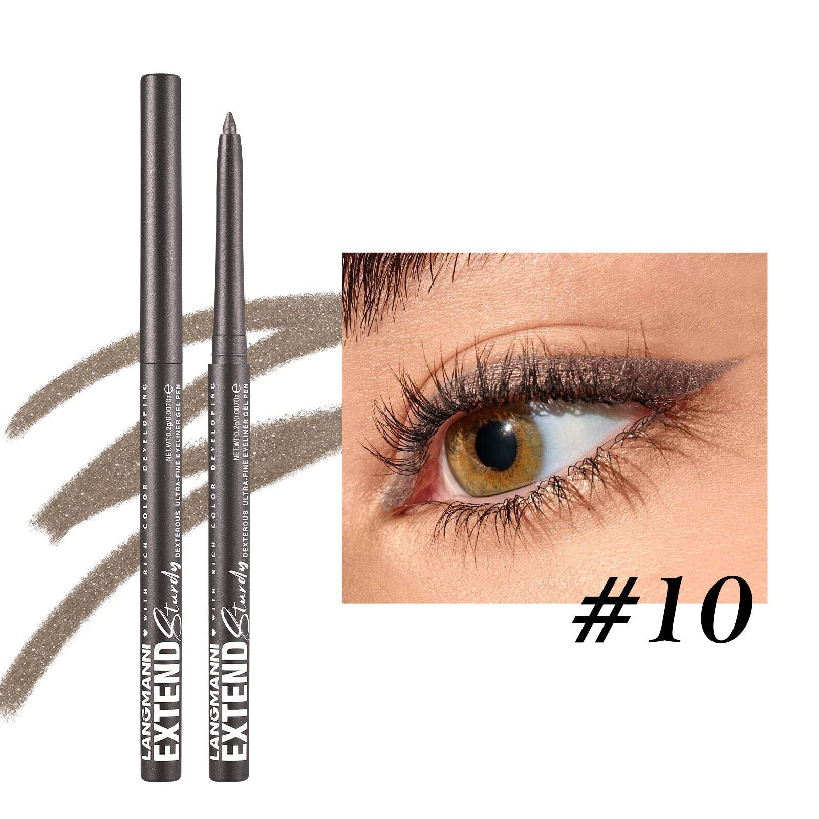Colorful Gel Glitter Eyeliner Pencils Waterproof & Smudgeproof For Party, Halloween, Cosplay Makeup 12 Vibrant Shades - Mubimart