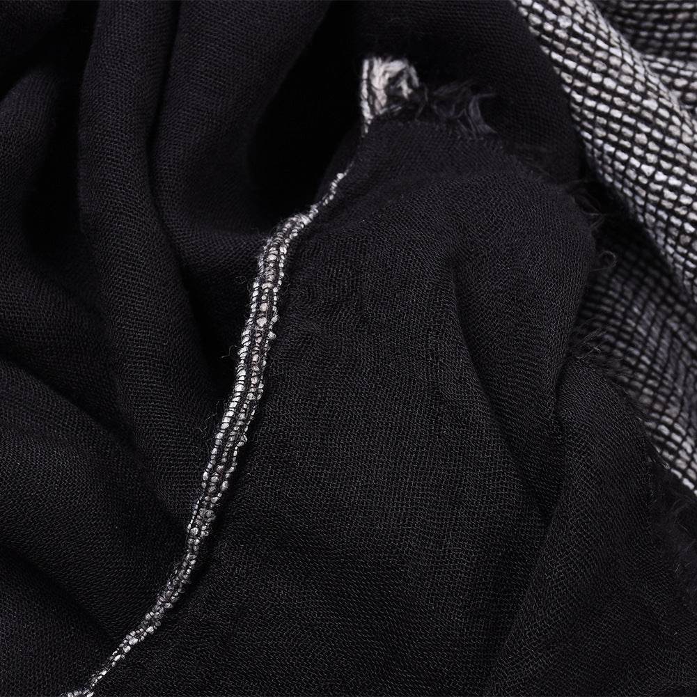 Autumn And Winter Cotton And Linen Yarn-dyed Scarf Men - Mubimart