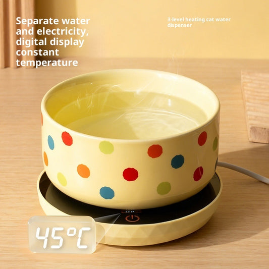 Cat Bowl Ceramic Heating Constant Temperature Cat Water Bowl
