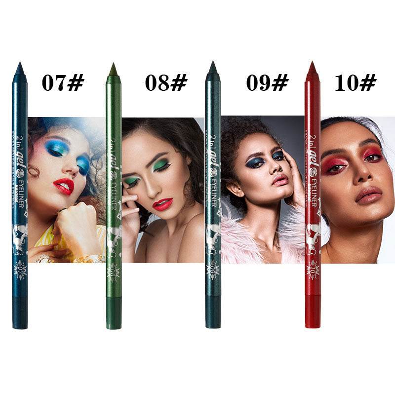 Long Lasting Eyeliner Pen Color Pigment Waterproof Gel Eyeliner Makeup - Mubimart
