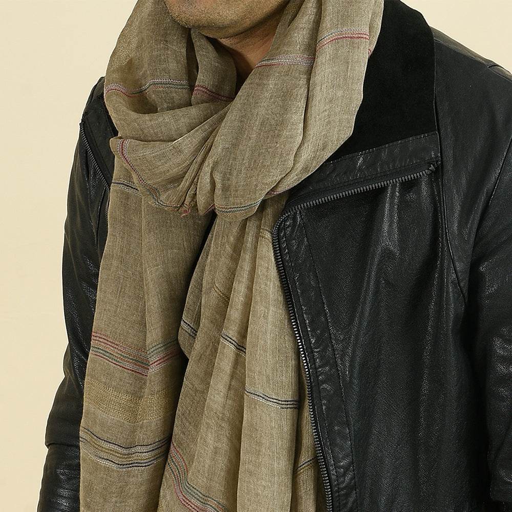 New Yarn-dyed Striped Scarf For Men - Mubimart