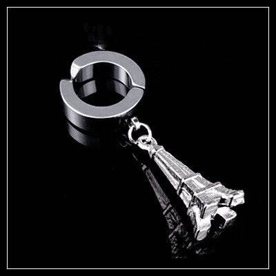 Tassel Black Earrings Without Pierced Cross Wolf Men And Women Tide Earrings - Mubimart