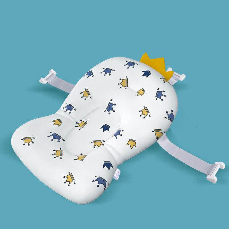 Baby Bath Seat Support Mat Foldable Baby Bath Tub Pad & Chair Newborn Bathtub Pillow Infant Anti-Slip Soft Comfort Body Cushion - Mubimart