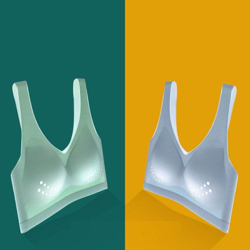 Seamless Plus Size Bra Thin Underwear Women Push Up Bra Big Size Lce Silk Breathable Female Bra - Mubimart